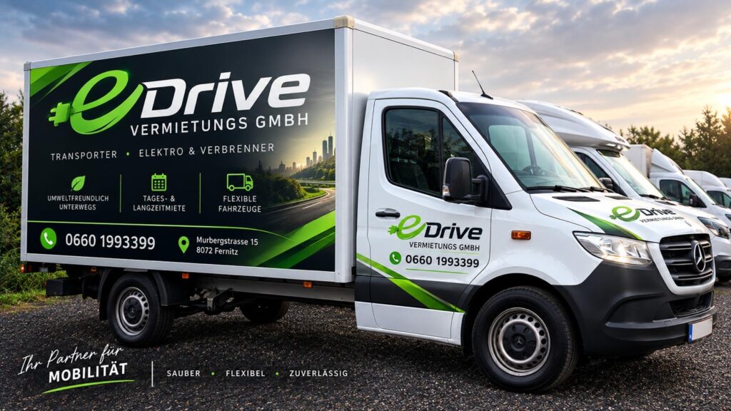 Mercedes-Benz Sprinter mit Kofferaufbau bei eDrive Vermietung in Fernitz bei Graz